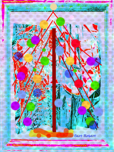Digitale Kunst mit dem Titel "Christmas tree" von Roberto Bartoccini, Original-Kunstwerk, Digitale Malerei