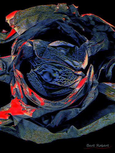 Arte digitale intitolato "Rosa di pietra" da Roberto Bartoccini, Opera d'arte originale, Pittura digitale