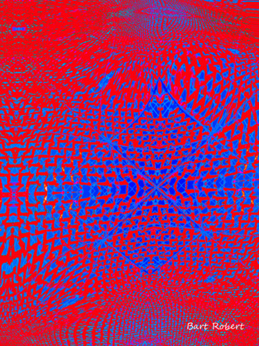 Digitale Kunst mit dem Titel "Trama rouge" von Roberto Bartoccini, Original-Kunstwerk, Digitale Malerei