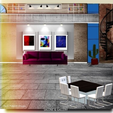 Digital Arts titled "Metaverso - Loft st…" by Roberto Bartoccini, Original Artwork, 2D Digital Work