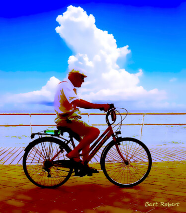 Arte digital titulada "Passeggiata in bici…" por Roberto Bartoccini, Obra de arte original, Pintura Digital