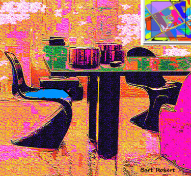 Digitale Kunst mit dem Titel "La sala" von Roberto Bartoccini, Original-Kunstwerk, Digitale Malerei