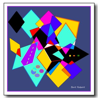 Digitale Kunst mit dem Titel "Form geo" von Roberto Bartoccini, Original-Kunstwerk, Digitale Malerei