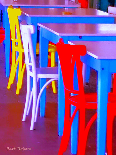 Arts numériques intitulée "Le sedie" par Roberto Bartoccini, Œuvre d'art originale, Peinture numérique