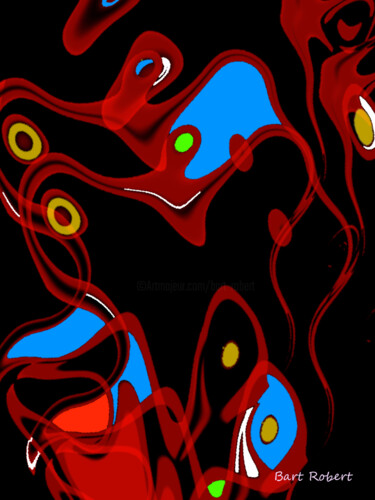 Digitale Kunst mit dem Titel "Flash colors" von Roberto Bartoccini, Original-Kunstwerk, Digitale Malerei