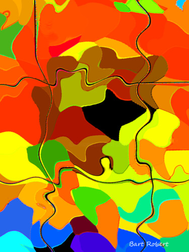 Arte digital titulada "Puzzle colors" por Roberto Bartoccini, Obra de arte original, Pintura Digital