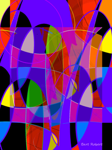 Digitale Kunst mit dem Titel "Mosaico 33" von Roberto Bartoccini, Original-Kunstwerk, Digitale Malerei