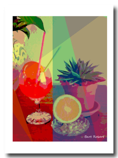 Digital Arts titled "Aperitivo di agosto" by Roberto Bartoccini, Original Artwork, Digital Painting