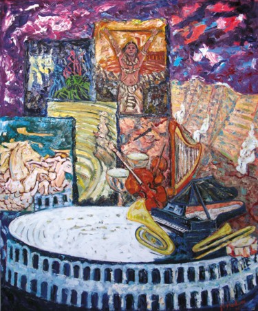 Pittura intitolato "Espressione della l…" da Roberto Bertani, Opera d'arte originale, Olio