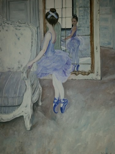 Painting titled "ballerina.jpg" by Monica Polenghi, Original Artwork, Oil