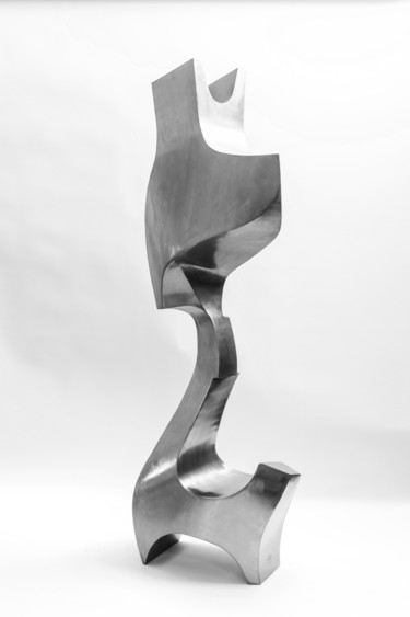 Sculpture titled "Obosom 13 Pray" by Roberto Canduela, Original Artwork, Metals