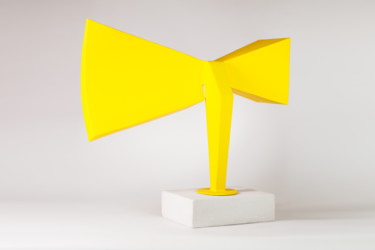 Escultura intitulada "Torso 6 yellow" por Roberto Canduela, Obras de arte originais, Metais