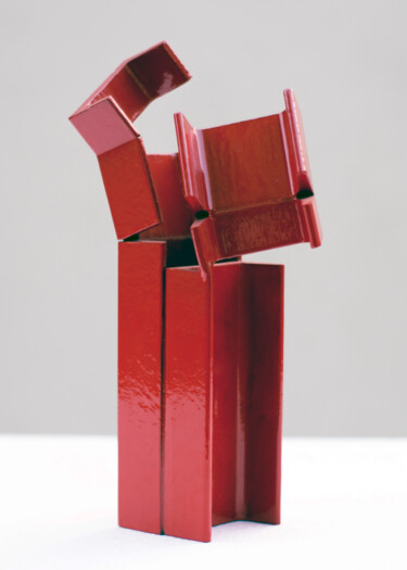 Collision red Sculpture intitulée "Collision red" par Roberto Canduela, Œuvre d'art originale, Métaux