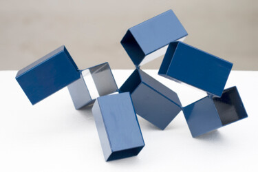 Escultura intitulada "Cubic Spaces 5" por Roberto Canduela, Obras de arte originais, Metais