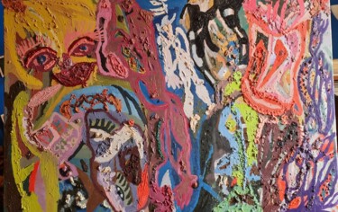 Pintura titulada "Orizzonte femminista" por Roberto Capritti, Obra de arte original, Oleo Montado en Bastidor de camilla de…