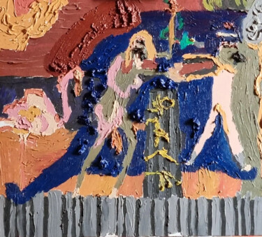 Pintura titulada "Il pianoforte è l'a…" por Roberto Capritti, Obra de arte original, Oleo Montado en Bastidor de camilla de…