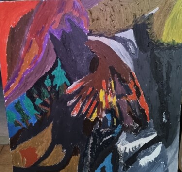 Pittura intitolato "Gli alieni amano ma…" da Roberto Capritti, Opera d'arte originale, Olio Montato su Telaio per barella in…