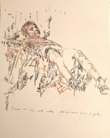 Desenho intitulada "Tracce di me sull'e…" por Roberto Curoso, Obras de arte originais, Grafite