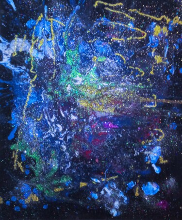 Painting titled "NIGHT SKY" by Roberto K. Lirussi, Original Artwork, Acrylic