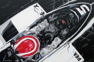 Pittura intitolato "F1 Piquet Brabham" da Roberto Muccillo, Opera d'arte originale
