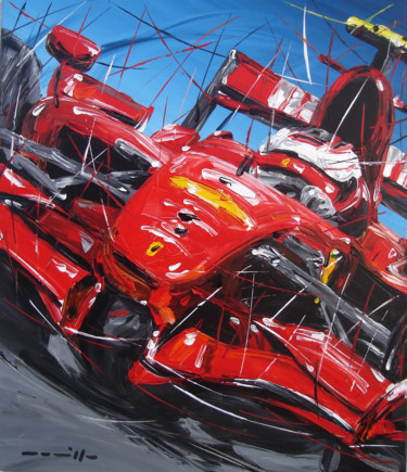 Pittura intitolato "Raikkonen Ferrari 2…" da Roberto Muccillo, Opera d'arte originale