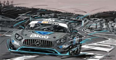 Pittura intitolato "GT Open Mercedes AM…" da Roberto Muccillo, Opera d'arte originale