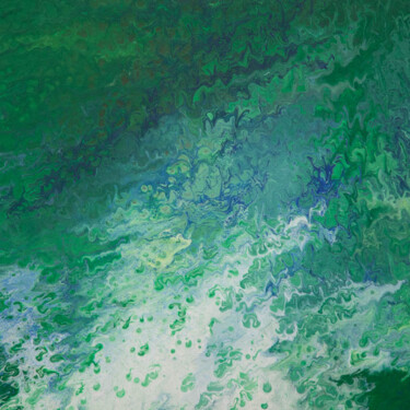 Pittura intitolato "verde ninfee" da Roberto Prandi, Opera d'arte originale, Acrilico