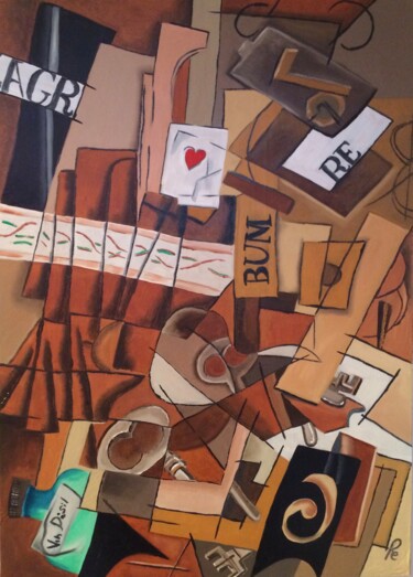 Peinture intitulée "LE CHIAVI DELLA VITA" par Roberto Re, Œuvre d'art originale, Huile Monté sur Panneau de bois