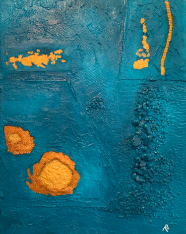 Painting titled "HOLES" by Roberto Re, Original Artwork, Chalk Mounted on Wood Stretcher frame