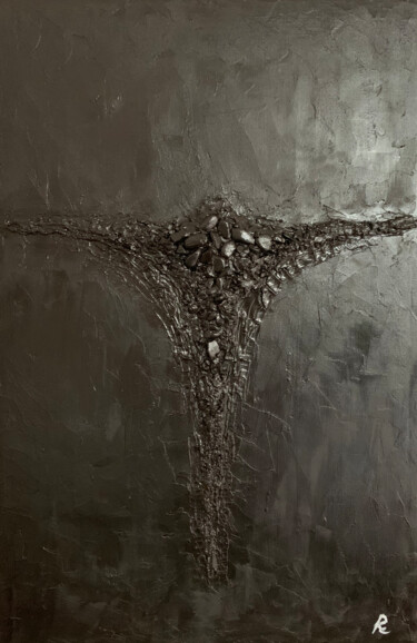 Pittura intitolato "CREDERE??!" da Roberto Re, Opera d'arte originale, Olio Montato su Telaio per barella in legno