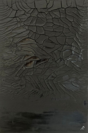 Painting titled "OMAGGIO A BURRI" by Roberto Re, Original Artwork, Oil Mounted on Wood Panel