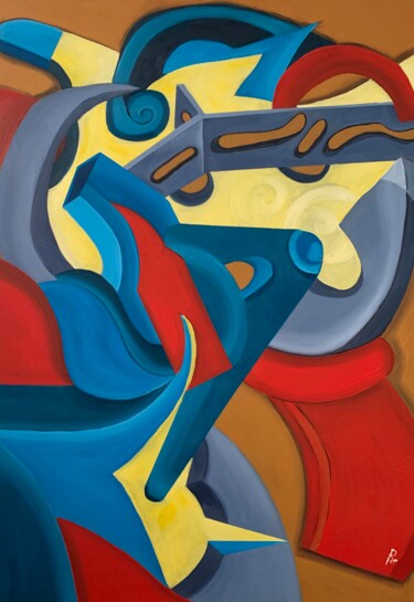 Painting titled "EFFETTO BOOMERANG" by Roberto Re, Original Artwork, Oil