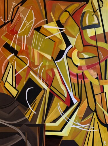 Pintura titulada "armatura lucente" por Roberto Re, Obra de arte original, Oleo