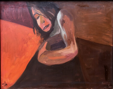 Pittura intitolato "woman_1" da Roberto Rivas, Opera d'arte originale, Olio