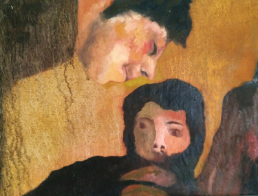 Peinture intitulée "ode à grignoter" par Roberto Rivas, Œuvre d'art originale, Huile Monté sur Châssis en bois