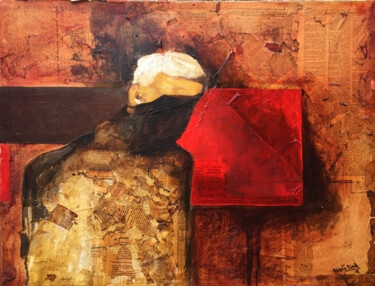 Peinture intitulée "Without soul" par Roberto Rivas, Œuvre d'art originale, Collages Monté sur Châssis en bois