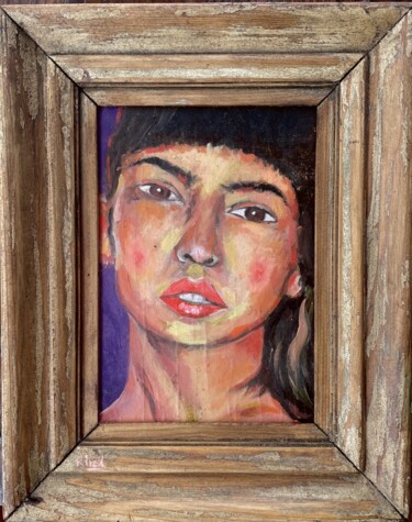 Painting titled "Woman_11" by Roberto Rivas, Original Artwork, Oil