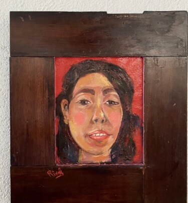 Картина под названием "woman_13" - Roberto Rivas, Подлинное произведение искусства, Масло