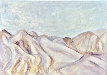 Pintura intitulada "nublar desert" por Roberto Rivas, Obras de arte originais, Óleo