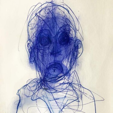 Dessin intitulée "One Am I" par Roberto Romei Rotondo, Œuvre d'art originale, Encre