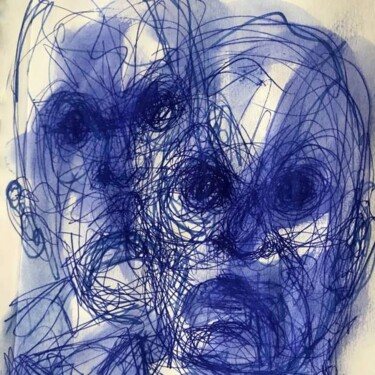 Drawing titled "Of Two Minds" by Roberto Romei Rotondo, Original Artwork, Ink