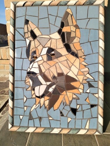 Scultura intitolato "Quadro di mosaico d…" da Roberto Rubiola, Opera d'arte originale, Mosaico Montato su Pannello di legno