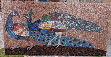 "Quadro in mosaico…" başlıklı Heykel Roberto Rubiola tarafından, Orijinal sanat, Mozaik Ahşap panel üzerine monte edilmiş