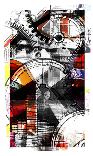 Arte digitale intitolato "Modern times" da Roberto Saiz, Opera d'arte originale, Pittura digitale