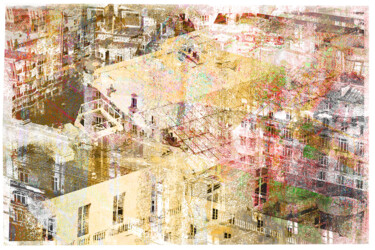 Arte digital titulada "Paris, recorta y pe…" por Roberto Saiz, Obra de arte original, Foto-montaje