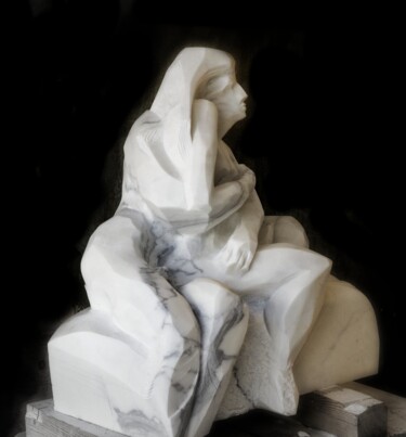 Escultura intitulada "EMBRACE - SCULPTURE…" por Roberto Tagliazucchi, Obras de arte originais, Pedra