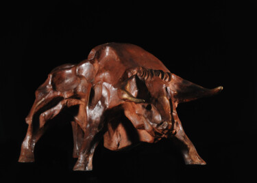Sculptuur getiteld "PASIFAE'S BULL- MET…" door Roberto Tagliazucchi, Origineel Kunstwerk, Bronzen