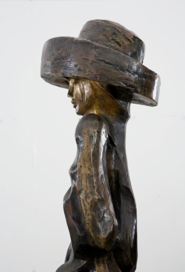 Escultura titulada "bambou" por Roberto Tagliazucchi, Obra de arte original, Bronce