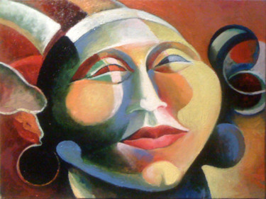 Malerei mit dem Titel "Maya per me, la sen…" von Roberto Vesci, Original-Kunstwerk, Öl
