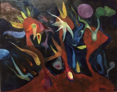 Pintura intitulada "Der Widerstand der…" por Roberto Yañez, Obras de arte originais, Óleo
